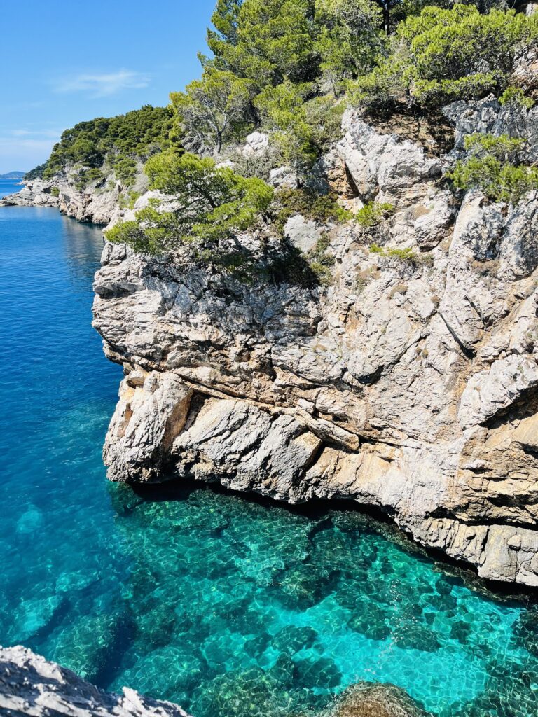 Coastal walk in Zaton, Croatia