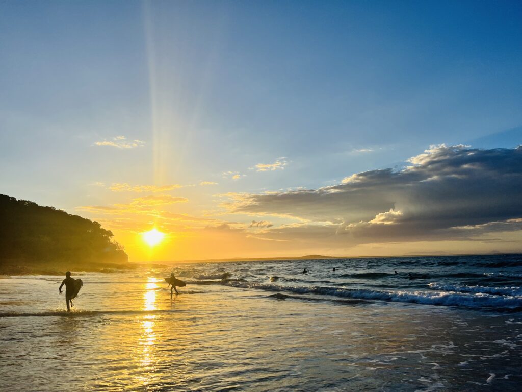 Sunset over Tea Tree Beach in Queensland