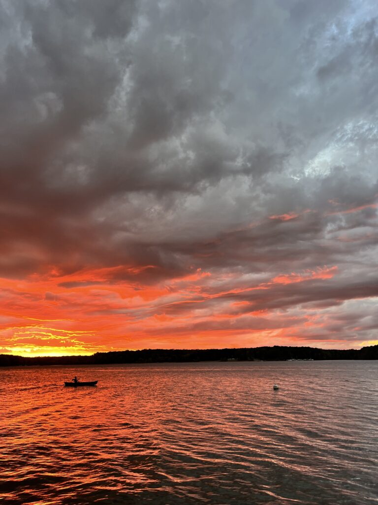 Sunset over Kerr Lake